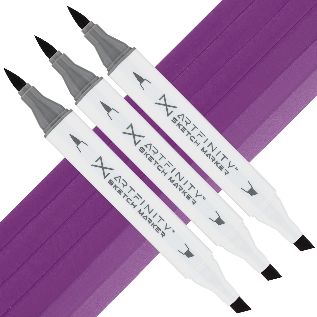 Artfinity Sketch Marker Sets - Set of 3 - Pale Blackberry V4-6, Vibrant, Professional, Dye-Based Alcohol Markers for Artists, Drawing, Travel, & More